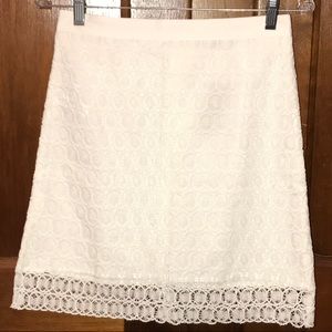 Loft White Lace Skirt Size 2P